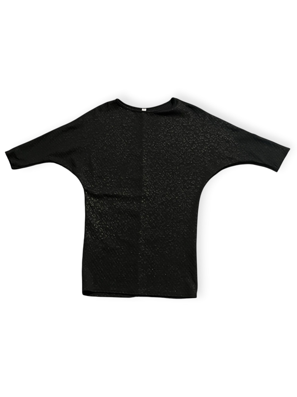 Audrey Ann Black Leopard Shimmer 3/4 Sleeve Blouse Size Small
